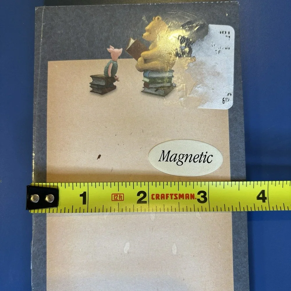 Disney Vintage‎ Winnie The Pooh Magnetic Note Pad Stationery Classic Michel Co.